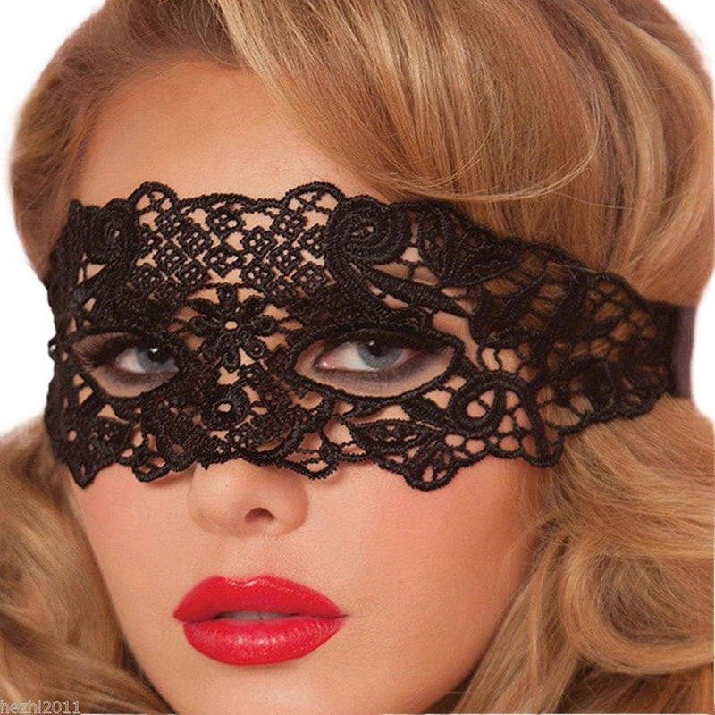 Caitzr Sexy Venetian Hollow Lace Mask Ladies Elegant Half Face Party Dance Mask Apparel & Accessories > Costumes & Accessories > Masks Caitzr 2 Black 