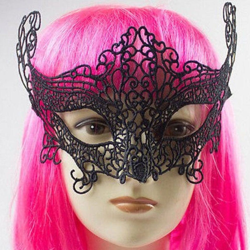Caitzr Sexy Venetian Hollow Lace Mask Ladies Elegant Half Face Party Dance Mask Apparel & Accessories > Costumes & Accessories > Masks Caitzr 5 Black 