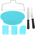 Cake Decorating Turntable,Cake Decorating Supplies With Decorating Comb/Icing Smoother(3pcs),2 Icing Spatula With Sided & Angled … Home & Garden > Kitchen & Dining > Kitchen Tools & Utensils > Cake Decorating Supplies Miecux Blue  