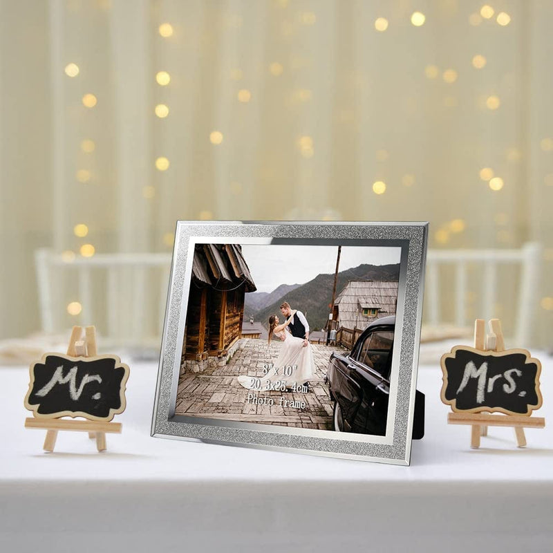 Calenzana 8X10 Picture Frame Sparkle Glass Photo Frames for Tabletop, 8 X 10 Inch, 2 Pack Home & Garden > Decor > Picture Frames Calenzana   