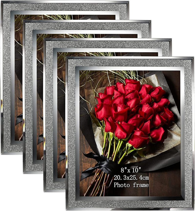 Calenzana 8X10 Picture Frame Sparkle Glass Photo Frames for Tabletop, 8 X 10 Inch, 2 Pack Home & Garden > Decor > Picture Frames Calenzana 4 8x10(4 Pack) 