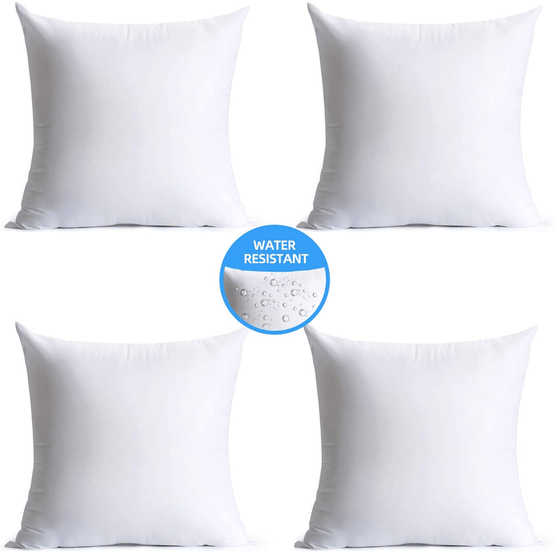 Calibrate Timing 16 x 16 Pillow Inserts Outdoor, Water Resistant Hypoallergenic Square Decorative Throw Pillow Cushion Stuffer Forms Couch Sham - 16 x 16 inches Pack of 4 Home & Garden > Decor > Chair & Sofa Cushions Calibrate Timing 4 16" x 16" 