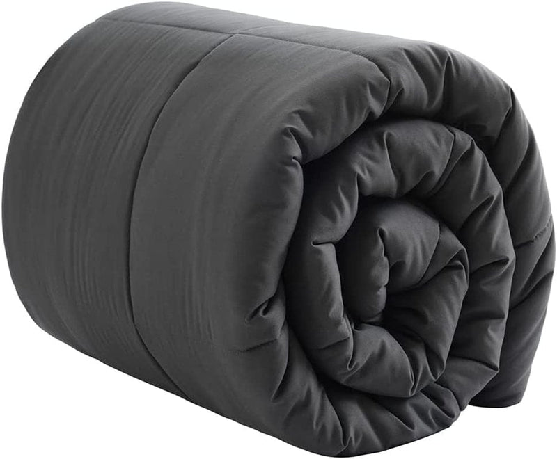 California King Comforter,Luxurious All Season Cooling Fluffy Soft Quilted down Alternative Comforter Reversible Duvet Insert with Corner Tabs,Dark Grey,96X104 Inches Home & Garden > Linens & Bedding > Bedding > Quilts & Comforters YOOHU   