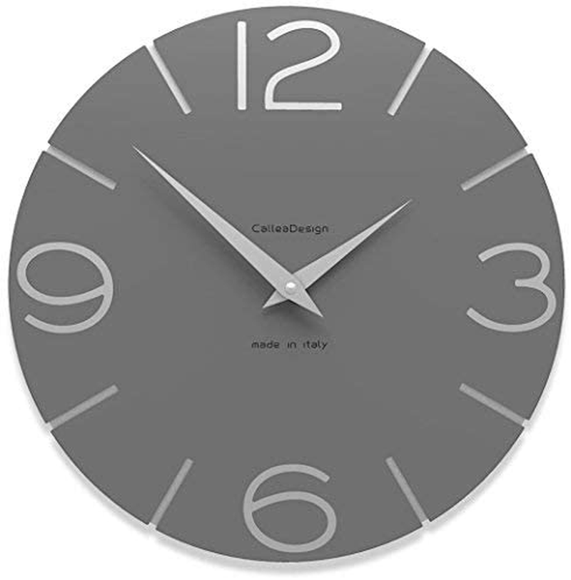 CalleaDesign 11.8" Wall Clock Smile Quartz Grey Home & Garden > Decor > Clocks > Wall Clocks CalleaDesign Quartz Grey  