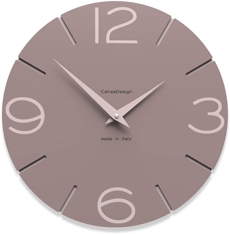 CalleaDesign 11.8" Wall Clock Smile Quartz Grey Home & Garden > Decor > Clocks > Wall Clocks CalleaDesign Plum Grey  