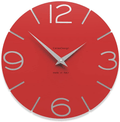 CalleaDesign 11.8" Wall Clock Smile Quartz Grey Home & Garden > Decor > Clocks > Wall Clocks CalleaDesign Flame Red  