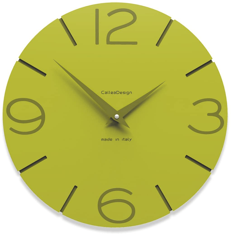 CalleaDesign 11.8" Wall Clock Smile Quartz Grey Home & Garden > Decor > Clocks > Wall Clocks CalleaDesign Cedar Green  
