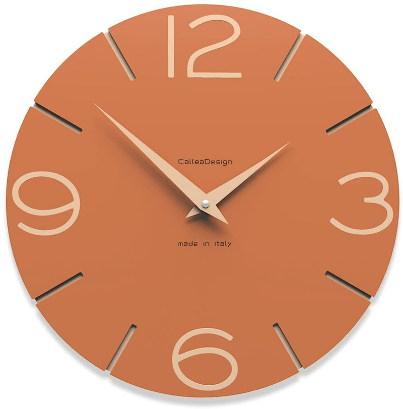 CalleaDesign 11.8" Wall Clock Smile Quartz Grey Home & Garden > Decor > Clocks > Wall Clocks CalleaDesign Terracotta  