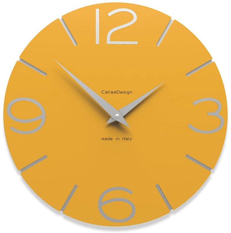 CalleaDesign 11.8" Wall Clock Smile Quartz Grey Home & Garden > Decor > Clocks > Wall Clocks CalleaDesign Melon  