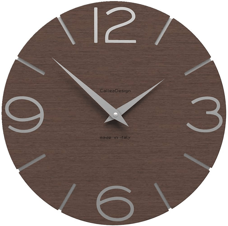 CalleaDesign 11.8" Wall Clock Smile Quartz Grey Home & Garden > Decor > Clocks > Wall Clocks CalleaDesign Wenge Oak  