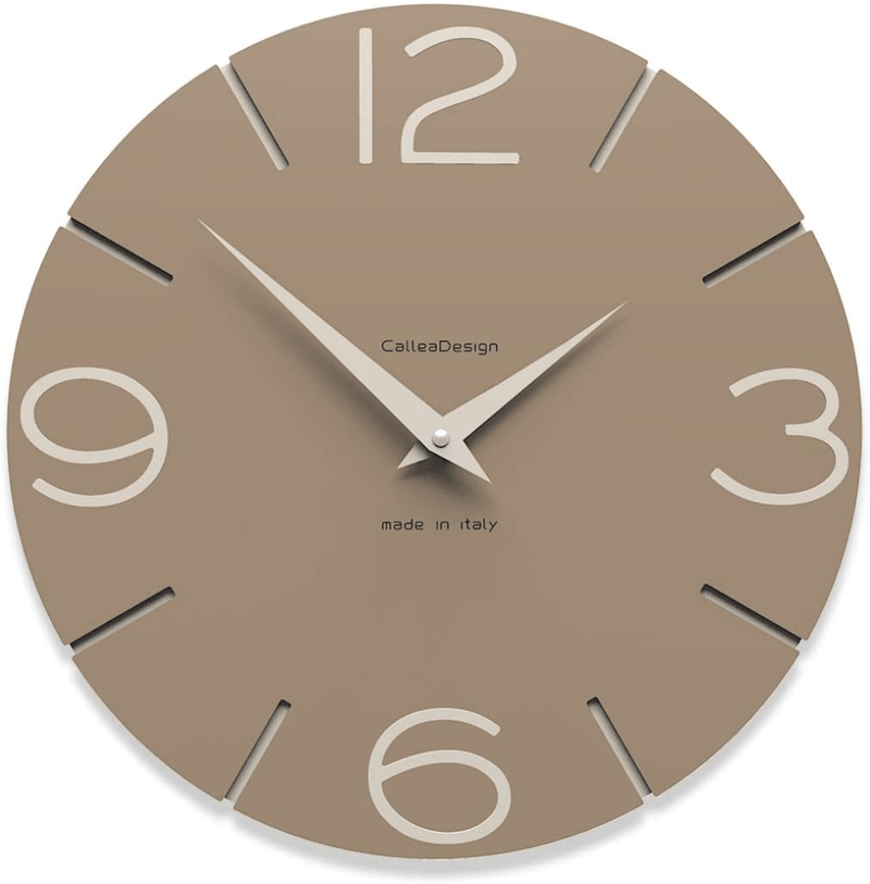 CalleaDesign 11.8" Wall Clock Smile Quartz Grey Home & Garden > Decor > Clocks > Wall Clocks CalleaDesign Caffelatte  