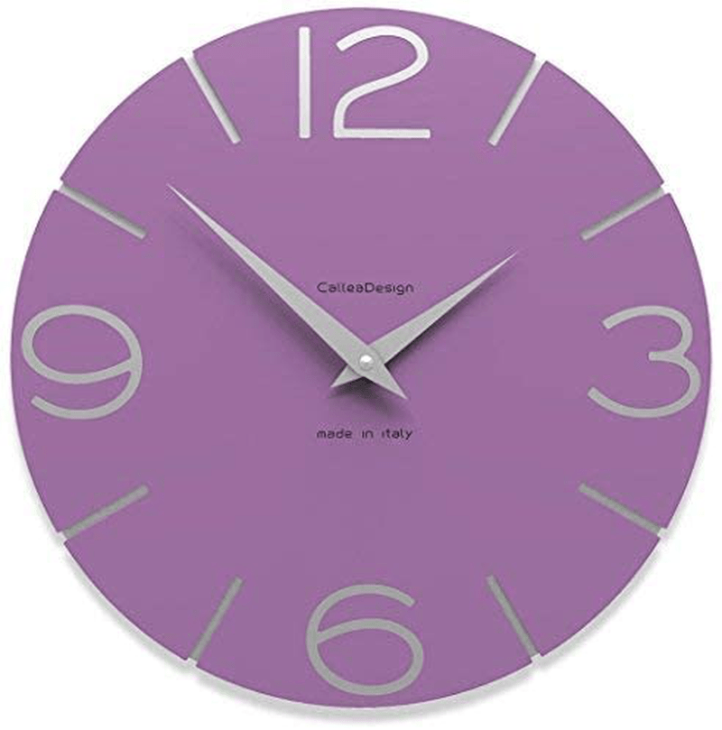 CalleaDesign 11.8" Wall Clock Smile Quartz Grey Home & Garden > Decor > Clocks > Wall Clocks CalleaDesign Violet  