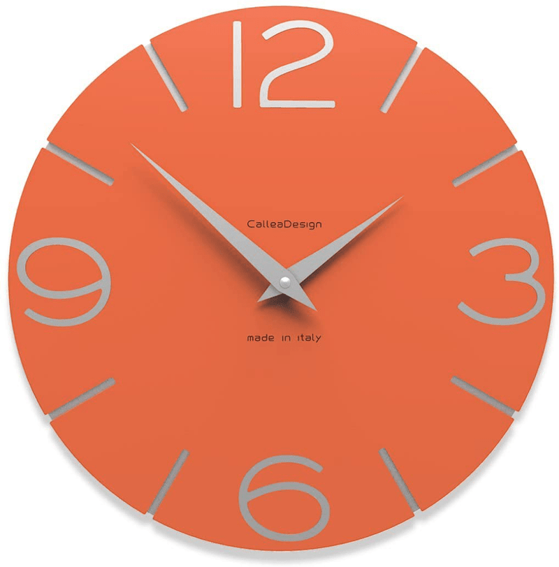 CalleaDesign 11.8" Wall Clock Smile Quartz Grey Home & Garden > Decor > Clocks > Wall Clocks CalleaDesign Orange  
