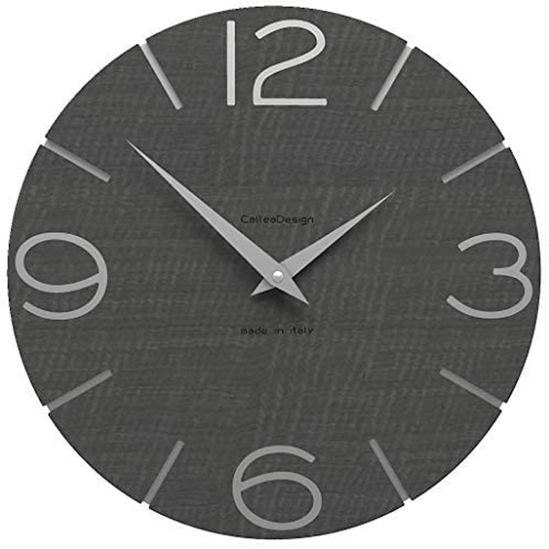 CalleaDesign 11.8" Wall Clock Smile Quartz Grey Home & Garden > Decor > Clocks > Wall Clocks CalleaDesign Gray Burl  