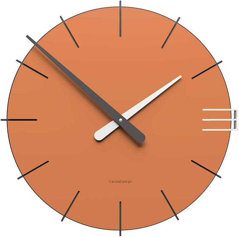 CalleaDesign 17.7" Wall Clock Mike Terracotta Home & Garden > Decor > Clocks > Wall Clocks CalleaDesign   