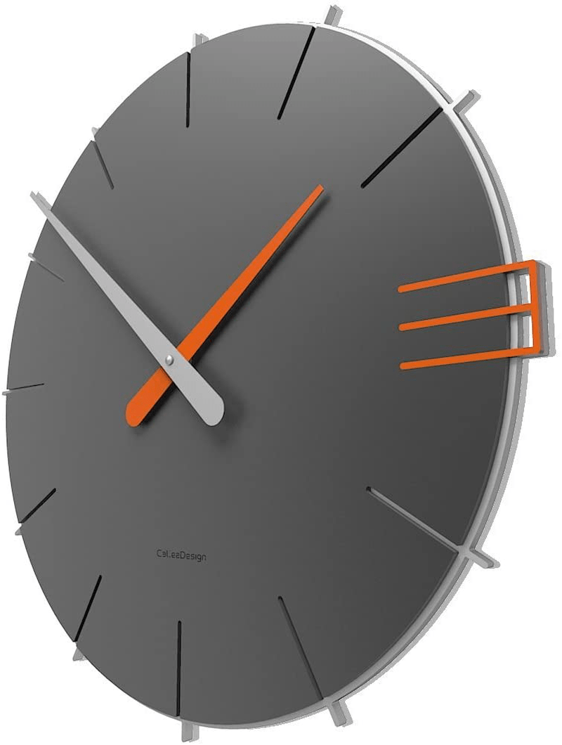 CalleaDesign 17.7" Wall Clock Mike Terracotta Home & Garden > Decor > Clocks > Wall Clocks CalleaDesign Quartz Grey  