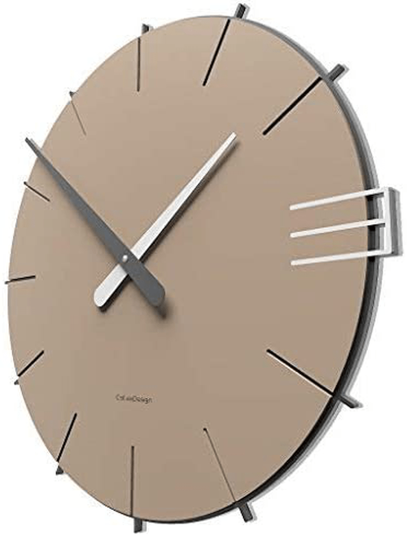 CalleaDesign 17.7" Wall Clock Mike Terracotta Home & Garden > Decor > Clocks > Wall Clocks CalleaDesign Caffelatte  