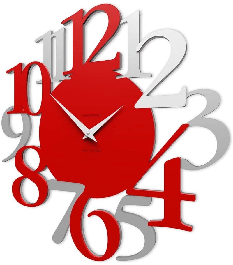 CalleaDesign 17.7" Wall Clock Russell Ruby Home & Garden > Decor > Clocks > Wall Clocks CalleaDesign Flame Red  