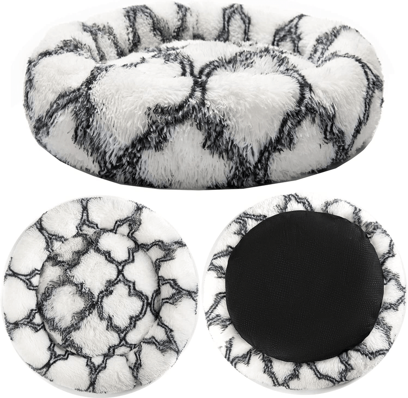 Calming Cat Bed for Cats Dogs Donut round Pet Beds for Small Dogs Fluffy Washable Small Medium Large Dog Beds anti Anxiety Cushion Plush Kennel