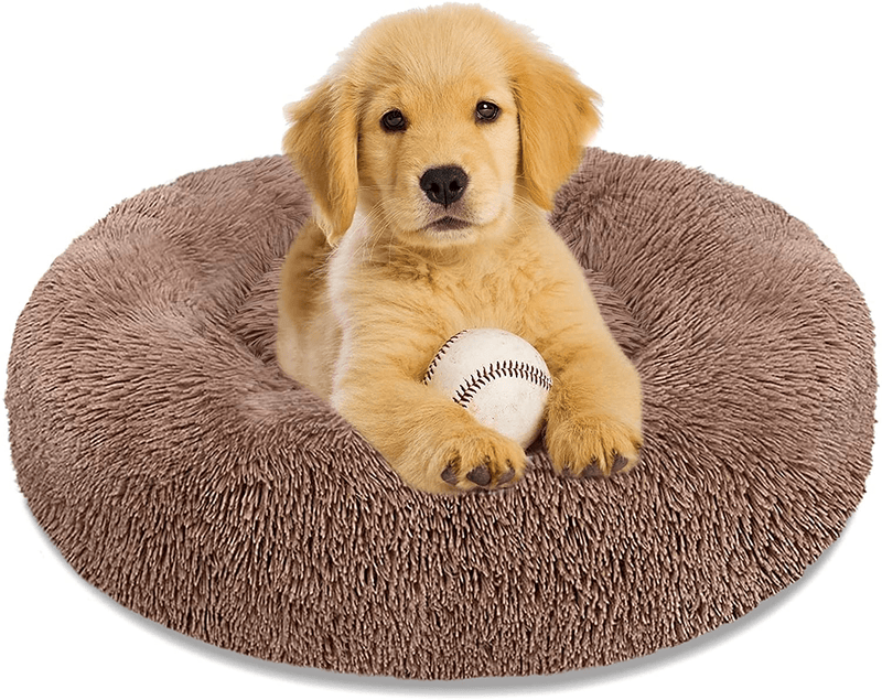 Calming Dog Bed Cat Bed Donut Cuddler, anti Anxiety Dog Bed for Small Medium Large Dogs Cats, Machine Washable round Warm Bed, Faux Fur Pet Bed, Waterproof Non-Slip Bottom (23"/30"/36") Animals & Pet Supplies > Pet Supplies > Dog Supplies > Dog Beds Hugro Tarfive   