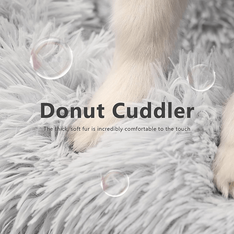 Calming Dog Bed for Dogs Cats Donut Dog Bed Pet Cushion Bed Plush Cat Bed round Anti-Anxiety Dog Bed Orthopedic Dog Bed Animals & Pet Supplies > Pet Supplies > Dog Supplies > Dog Beds CEVICOLZE   