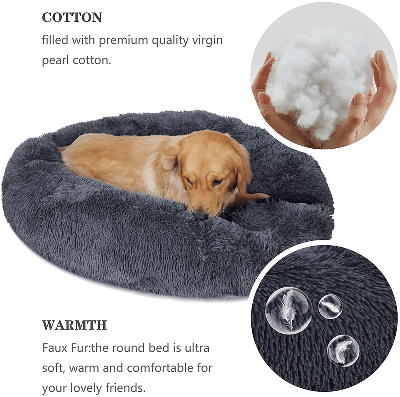 Calming Dog Beds for Small Medium Large Jumbo Size Dog anti Anxiety Fluffy Doggie Bed for 10-150 Lbs Pet Dogs Cats Small to Large Breed Comfy Cuddler Beds… Animals & Pet Supplies > Pet Supplies > Dog Supplies > Dog Beds nononfish   