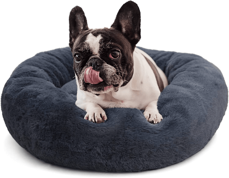 Calming Dog Beds for Small Medium Large Jumbo Size Dog anti Anxiety Fluffy Doggie Bed for 10-150 Lbs Pet Dogs Cats Small to Large Breed Comfy Cuddler Beds… Animals & Pet Supplies > Pet Supplies > Dog Supplies > Dog Beds nononfish Grey-Blue 19 Inch (Pack of 1) 