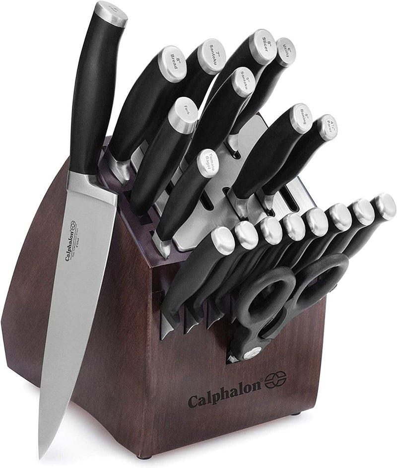 Calphalon Contemporary Self-Sharpening 20-Piece Knife Block Set with Sharpin Technology, Black Home & Garden > Kitchen & Dining > Kitchen Tools & Utensils > Kitchen Knives Calphalon 20-Piece  