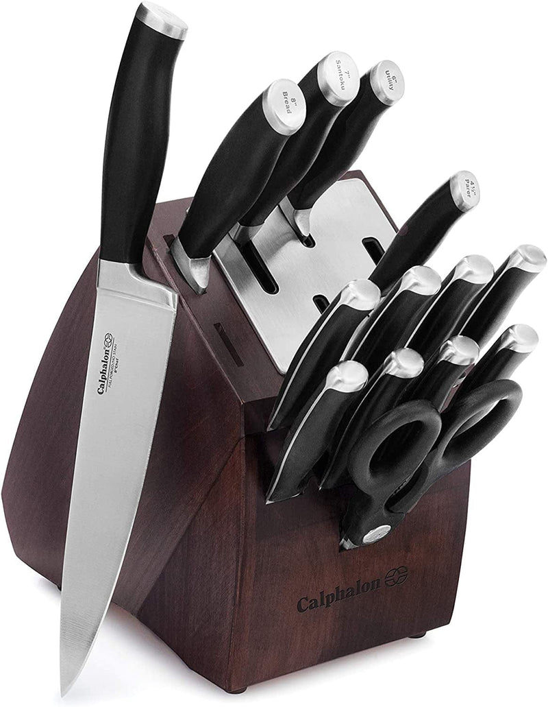 Calphalon Contemporary Self-Sharpening 20-Piece Knife Block Set with Sharpin Technology, Black