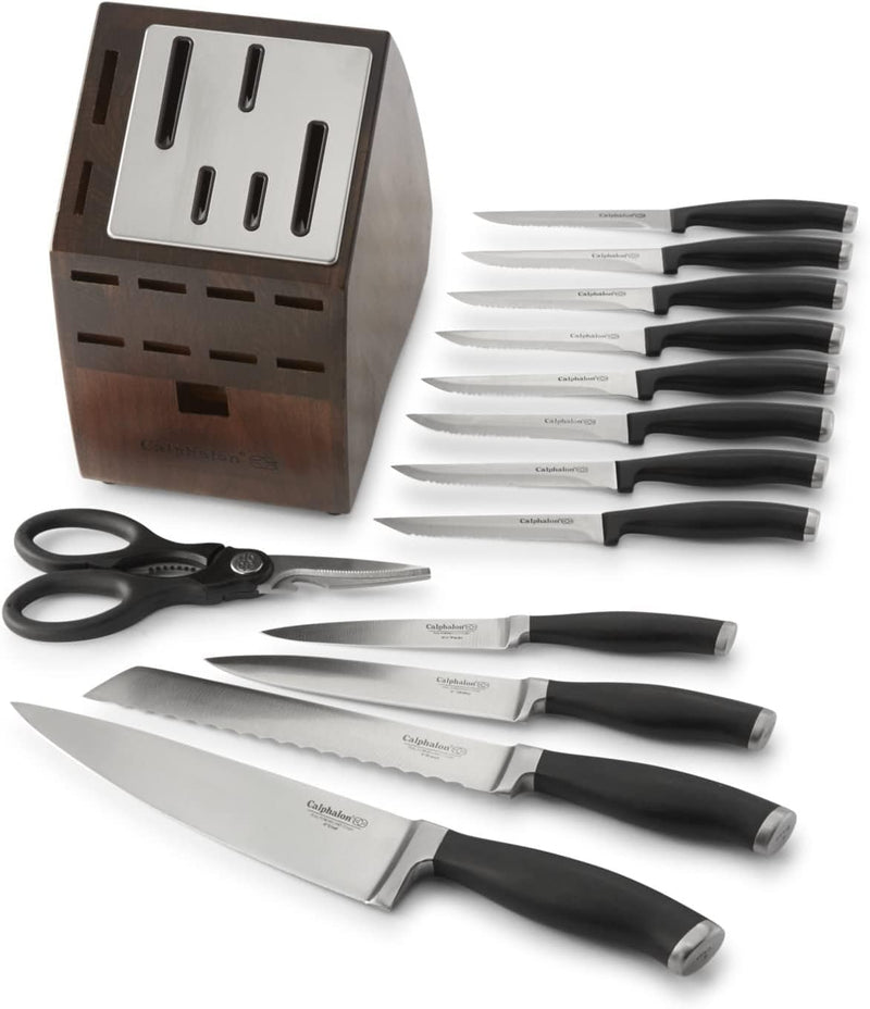 Calphalon Contemporary Self-Sharpening 20-Piece Knife Block Set with Sharpin Technology, Black Home & Garden > Kitchen & Dining > Kitchen Tools & Utensils > Kitchen Knives Calphalon 14-Piece  