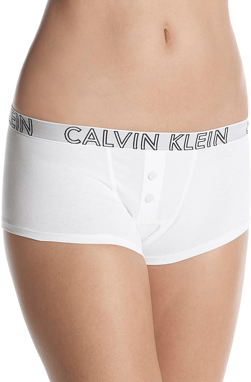 Calvin Klein Ultimate Cotton Boyshort Panty Apparel & Accessories > Clothing > Underwear & Socks > Underwear Calvin Klein White Small 