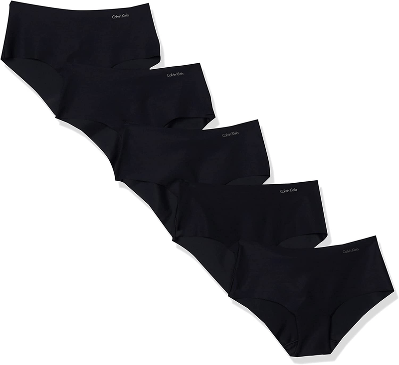 Calvin Klein Women's Invisibles Hipster Multipack Panty Apparel & Accessories > Clothing > Underwear & Socks > Underwear Calvin Klein Black 5 5 X-Small