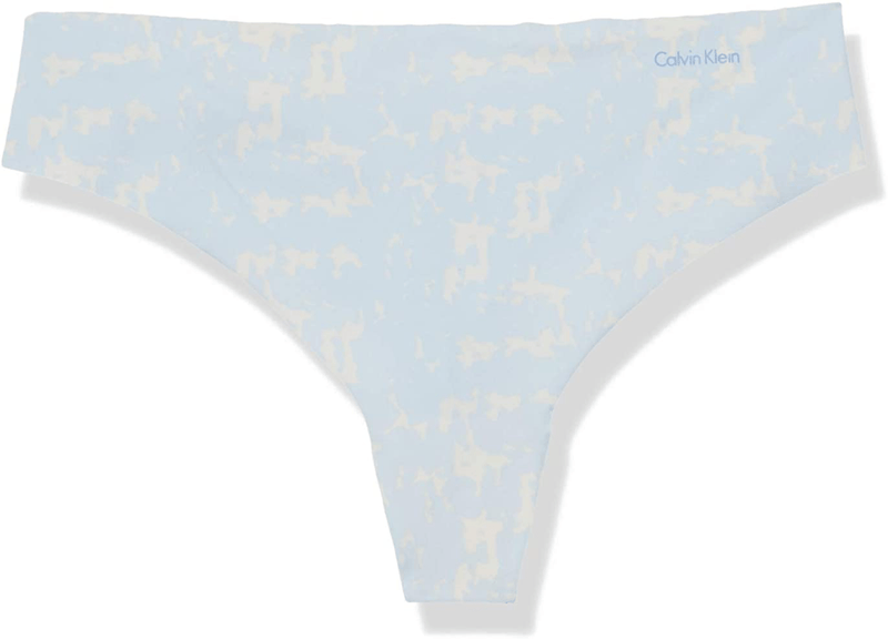 Calvin Klein Women's Invisibles Thong Multi-Pack Panty Apparel & Accessories > Clothing > Underwear & Socks > Underwear Calvin Klein Camo Baby Blue 1 Large
