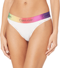 Calvin Klein Women's Modern Cotton Thong Panty  Calvin Klein White_gradient Rainbow X-Small 