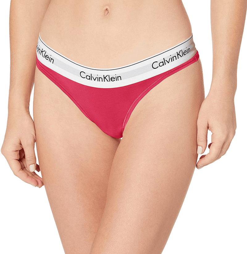 Calvin Klein Women's Modern Cotton Thong Panty  Calvin Klein Party Pink X-Small 