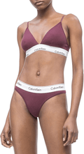 Calvin Klein Women's Modern Cotton Thong Panty  Calvin Klein Deep Maroon Large 
