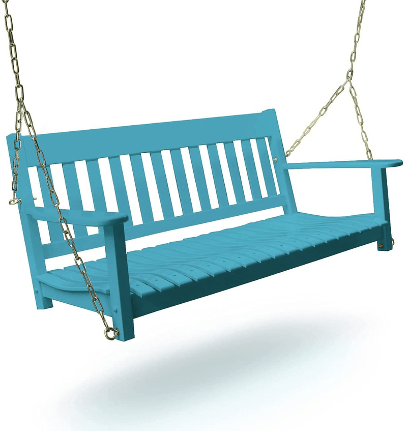 Cambridge Casual Solid Wood Bentley Porch Swing, Lime Green