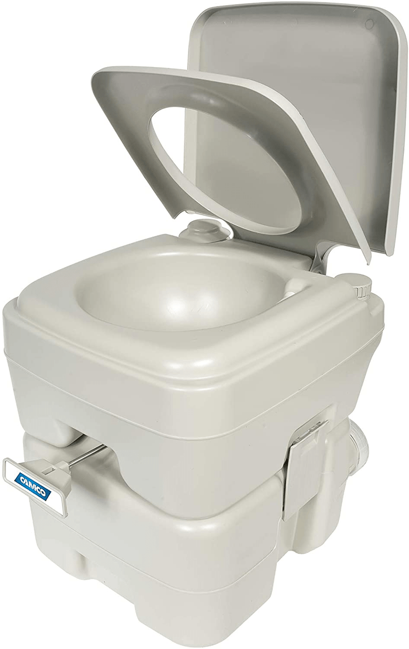 Camco 41541 Portable Travel Toilet-Designed for Camping, RV, Boating and Other Recreational Activities - 5.3 Gallon , White Sporting Goods > Outdoor Recreation > Camping & Hiking > Portable Toilets & Showers Camco 5.3 Gallon  