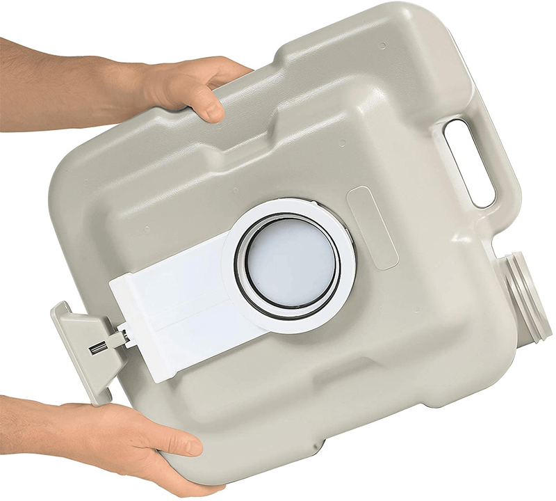 Camco 41541 Portable Travel Toilet-Designed for Camping, RV, Boating and Other Recreational Activities - 5.3 Gallon , White Sporting Goods > Outdoor Recreation > Camping & Hiking > Portable Toilets & Showers Camco   