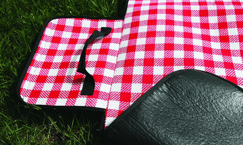 Camco Classic Red & White Checkered Picnic Blanket with Waterproof Backing - Includes Convenient Carry Strap|Comfortable and Durable Material|Measures 51" x 59" - (42803) Home & Garden > Lawn & Garden > Outdoor Living > Outdoor Blankets > Picnic Blankets Camco   