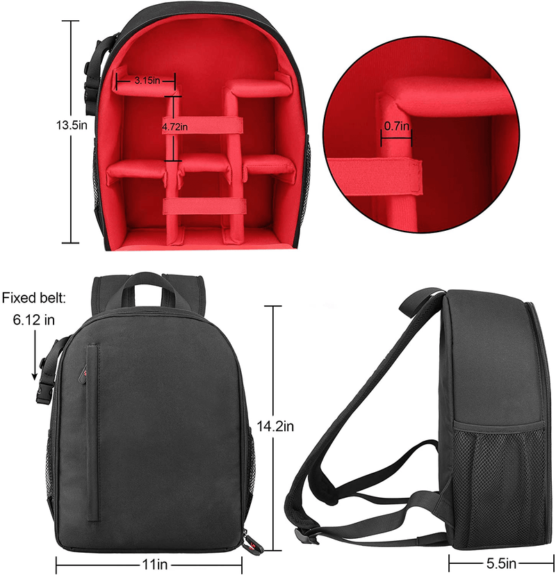 Camera Backpack, LP Unisex Waterproof Equipment Photography Gears Bag Case for DSLR/SLR Camera Lens Tripod and Accessories Compatible with Nikon Canon Sony Olympus Panasonic and More Cameras & Optics > Camera & Optic Accessories > Camera Parts & Accessories > Camera Bags & Cases LP   