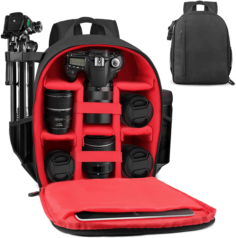 Camera Backpack, LP Unisex Waterproof Equipment Photography Gears Bag Case for DSLR/SLR Camera Lens Tripod and Accessories Compatible with Nikon Canon Sony Olympus Panasonic and More Cameras & Optics > Camera & Optic Accessories > Camera Parts & Accessories > Camera Bags & Cases LP Default Title  