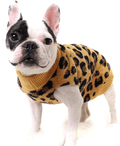 Camidy Pet Dog Sweater,Pet Cat Knitted Sweater Leopard Pattern Warm Sweatshirt Winter Pullover Clothes for Small Medium Dog Animals & Pet Supplies > Pet Supplies > Cat Supplies > Cat Apparel Camidy yellow L 