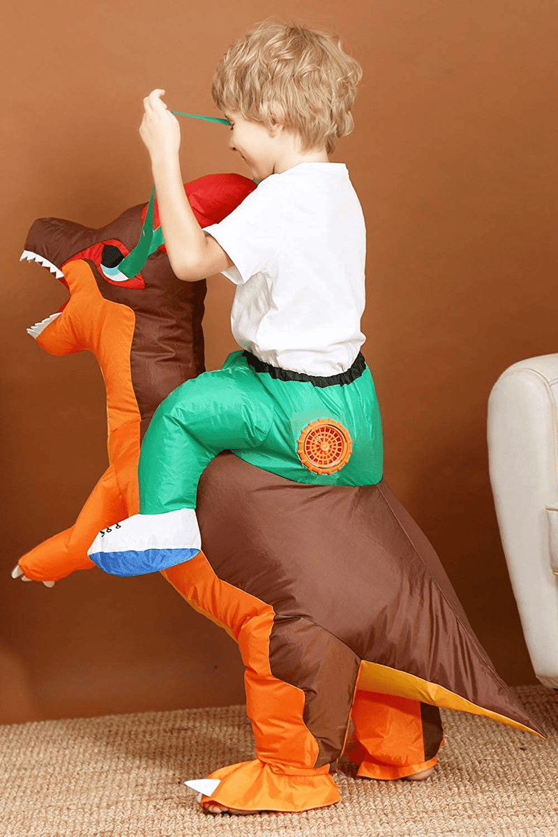 Camlinbo Child's Inflatable Dinosaur Costume Corythosaurus Rider Halloween Party Blow up Costume Kids Age Apparel & Accessories > Costumes & Accessories > Costumes Camlinbo   