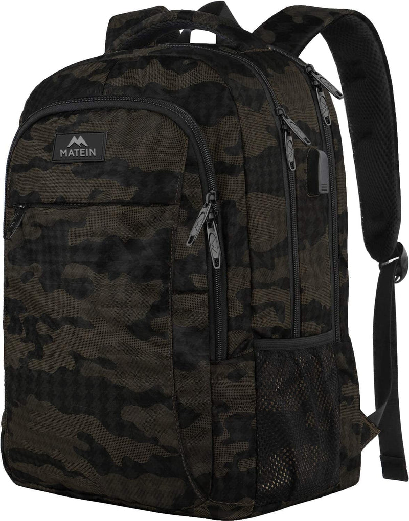 Camo Backpack, Camouflage Outdoor Travel Laptop Backpack for Travel Accessories, Lightweight Durable School Bag with Charging Port Fashion Daypack for Men and Women Fit 15.6 Inch Laptop & Computer Sporting Goods > Outdoor Recreation > Winter Sports & Activities YoTwo Camouflage 15.6 Inch 