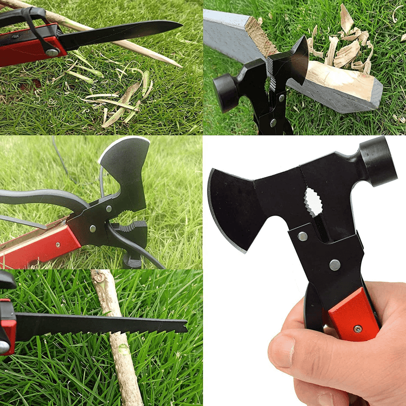 Camping Accessories Multitool - 16 in 1 Survival Knives Gear Hatchet Hammer Multi Tool for Hiking Hunting Fishing, Man Gifts for Birthday and Christmas, Cool Gadgets for Men Dad Husband Boyfriend Sporting Goods > Outdoor Recreation > Camping & Hiking > Camping Tools Gigflpyo   