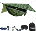 Camping Hammock with Mosquito Net and Rain Fly XL - Portable Travel Hammock Bug Net - Camping Equipment - Hammock Tent for Outdoor Hiking Campin Backpacking Travel (Army Green) Sporting Goods > Outdoor Recreation > Camping & Hiking > Mosquito Nets & Insect Screens AEETT Camo  