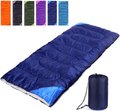 Camping Sleeping Bag for Adults Boys and Girls,Cold and Warm Weather-Summer, Spring, Fall, Lightweight, Waterproof Compact Bag for Camping Gear Equipment, Traveling, and Outdoors Sporting Goods > Outdoor Recreation > Camping & Hiking > Sleeping Bags Uniqwamer Blue  