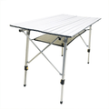 Campland Aluminum Table Height Adjustable Folding Table Camping Outdoor Lightweight for Camping, Beach, Backyards, BBQ, Party (Silver, Rectangle-Big) Sporting Goods > Outdoor Recreation > Camping & Hiking > Camp Furniture CampLand Silver Rectangle-Big 