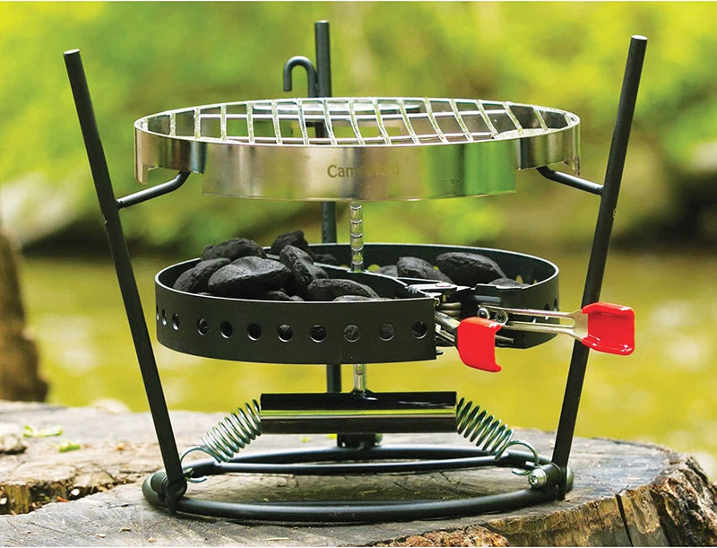 Campmaid Outdoor Cooking Set - Dutch Oven Tools Set - Charcoal Holder & Cast Iron Grill Accessories - Camping Grill Set - Outdoor Cooking Essentials - Camp Kitchen Equipment - (4 Piece Set) Home & Garden > Kitchen & Dining > Kitchen Tools & Utensils CampMaid   